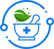 Herbal medicine icon outlined